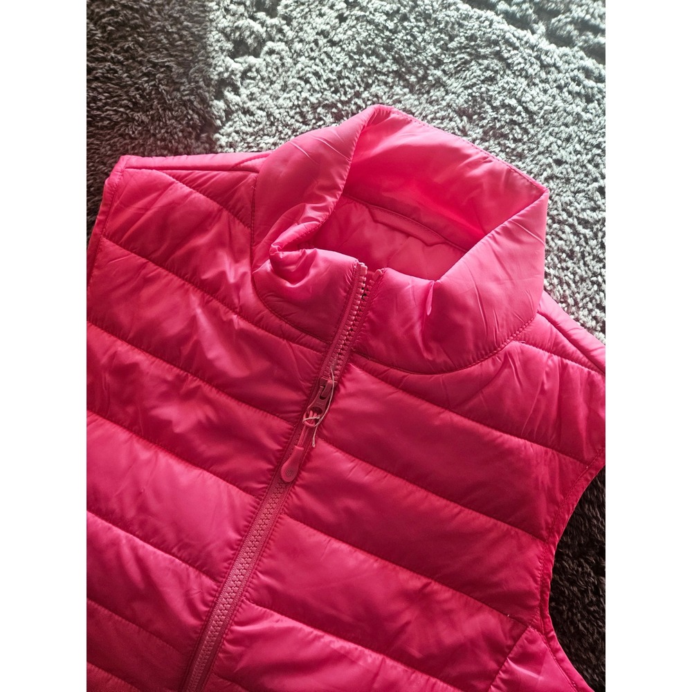 IBKUL Quilted Vest Women Small Hot Pink Polartec Power Fill Full Zip Golf